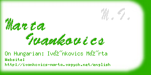 marta ivankovics business card